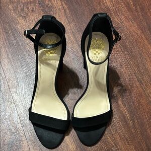 Vince Camuto Black Ankle Strap Heels